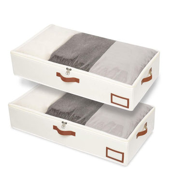 ✅Bed bottom quilt bag storage box storage bag folding flat bed bottom storage box moisture-proof finishing storage bag