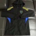 1-2627 thin hooded windbreaker boca black