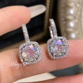 Dazzling green and purple earrings [price per pair]