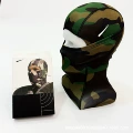Military green camouflage white label