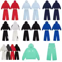 Cross-Border PM Hoodie Heavyweight Cotton Loose Fit High-Street Zip-Up Jacket Trendy Patchwork Embroidered Jacket