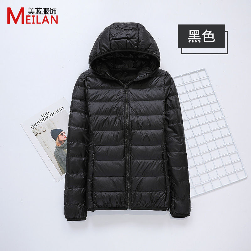 羽绒服女士2025新款短款轻薄加厚保暖修身韩版白鸭绒时尚外套批发