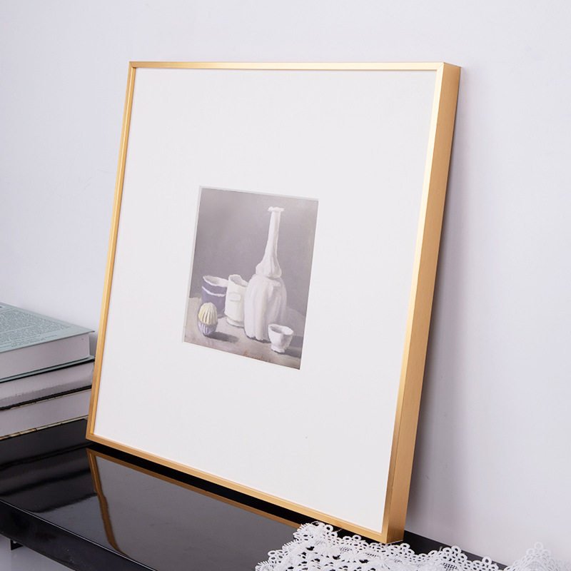 Simple aluminum alloy photo frame narrow side creative frame 30*30 33*33 45*45 50*50 puzzle frame frame