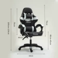 Black and white without footrest (thickened + leather + reclining)