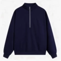 Navy blue half-zip sweatshirt (silver label)