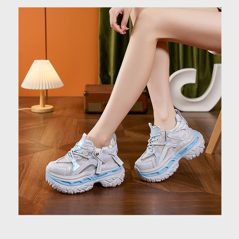 Giày sandal cao gót nữ hở mũi đế dày thoáng khí — Hoa lan trắng, Bột trắng chi tiết 13