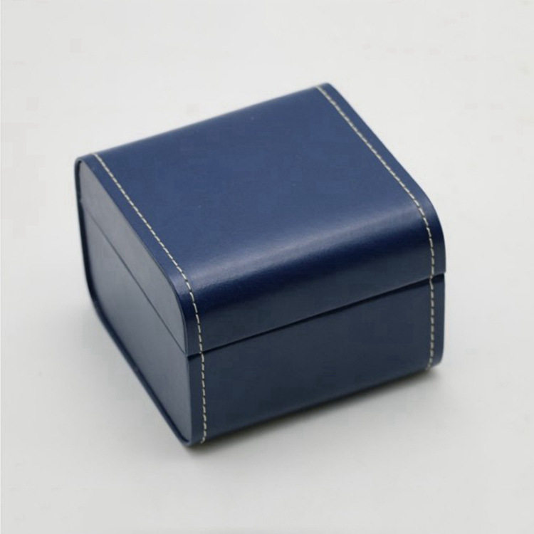 Curved Flip-Top Genuine Leather Watch Box Manufacturer Watch Box High-End Watch Jewelry Storage Packaging Box Pu Leather Watch Box