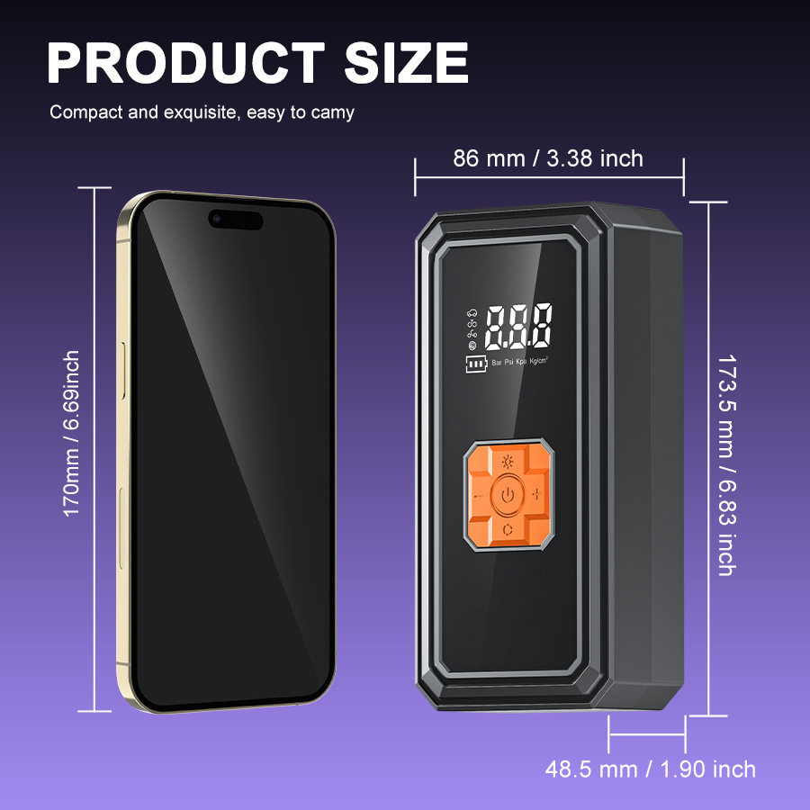 Car Air Pump Portable Tire Pump Car Wireless Electric Pump Air Pump Car Air Pump