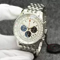 2024 Cross-Border New Men's Business Quartz 6-Pin Full-Function Belt Watch Manufacturer Supply Can Be Aaa