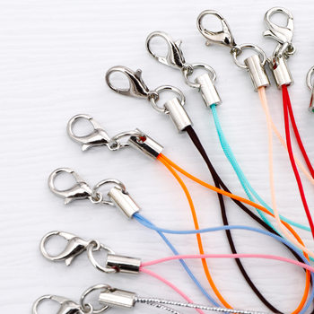 Handmade DIY material lobster clasp polyester mobile phone rope lanyard key chain pendant jewelry material accessories