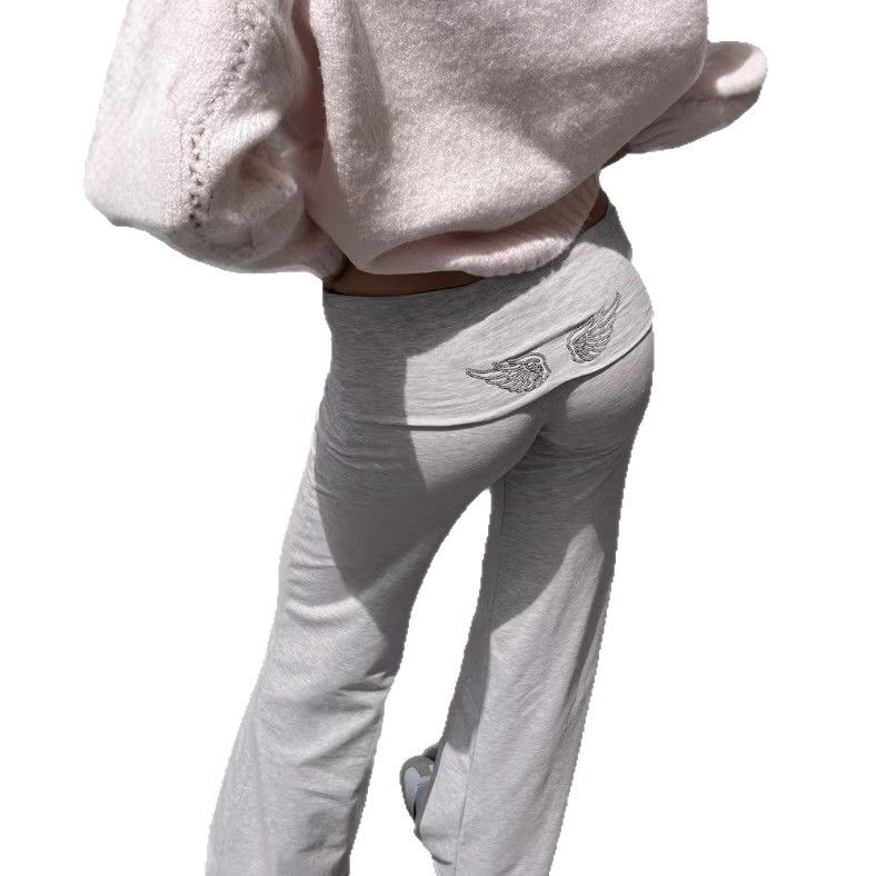 Womens Casual Set Solid Color Wing Design Sequin Embroidery Fashionable for Fall Winter Wholesale Available