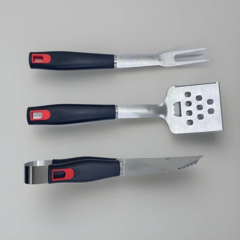 Amazon Cross Border Stainless Steel Grill Outdoor Tools suit BBQ Plastic Handle Cloth Bag BBQ Combination suit