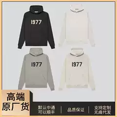High-End Original Essentials Line Fashion Brand High Street Loose Fit Fleece-Lined 1977 Sweatshirt Oversized Couple's Hoodie