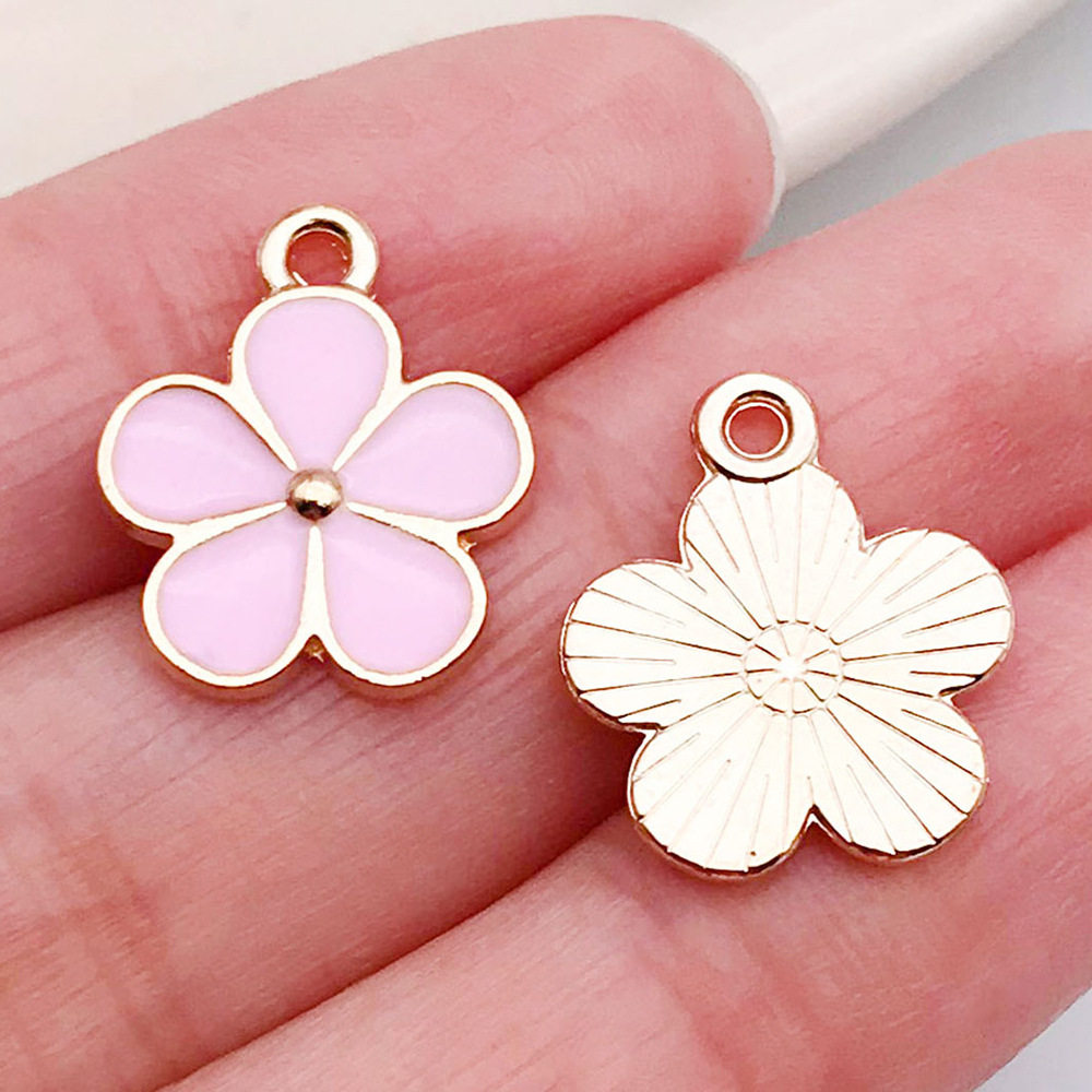 混50个红粉爱心桃心饰品配件 diy手链钥匙扣项链吊坠合金滴油挂件