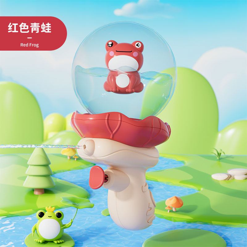 儿童卡通水枪透明发光喷水呲水枪夏季户外打水仗戏水玩具批发
