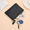 Genuine Leather Coin Purse Men's and Women's Card Bag Soft Leather Mini Coin Bag Key Storage Bag Top Layer Cowhide Zipper Small Wallet