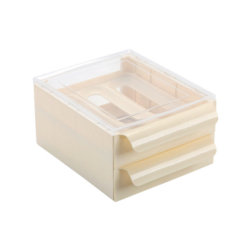 Food-Grade Egg Storage Box for Refrigerator, Household Egg Tray, Double-Layer Drawer-Type Egg Preservation Box, Kitchen Organization Tool