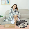 Cross-Border Class a Soft Shawl Blanket Thickeneded Polar Fleece Blanket Autumn and Winter Lazy Blanket Nap Blanket Multi-Functional Warm
