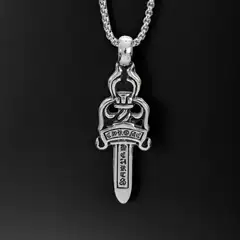 European and American Cross-border Jewelry Personality Retro Fashion Sword Necklace Pendant Street Punk Trendy Pendant Accessories