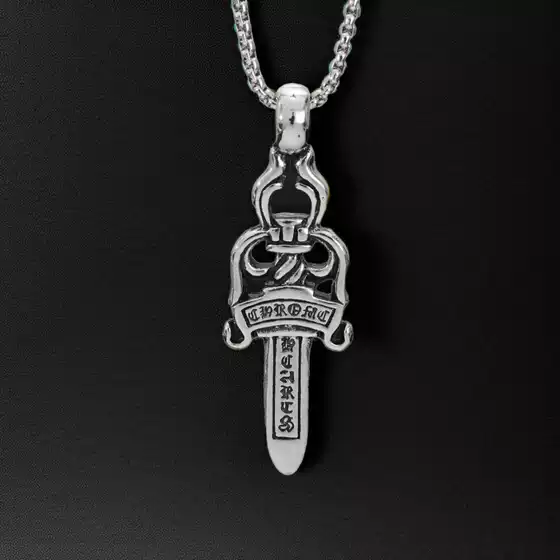 European and American Cross-border Jewelry Personality Retro Fashion Sword Necklace Pendant Street Punk Trendy Pendant Accessories