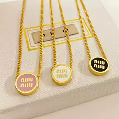Miss m Necklace Enamel Earrings Light Luxury Style Internet Celebrity Same Style Jewelry for Women 2024 New Wholesale Women's