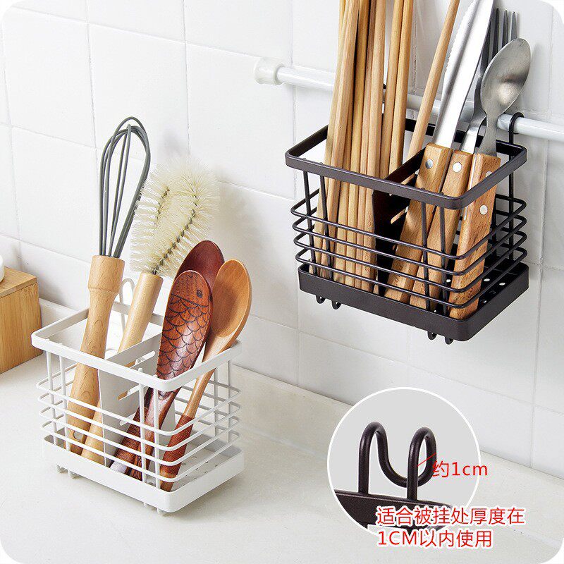 Wrought Iron Drying Chopsticks Cage Household Kitchen Chopsticks Storage Rack Countertop Desktop Chopsticks Cage Spoon Storage Box Chopsticks Holder