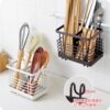 Wrought Iron Drying Chopsticks Cage Household Kitchen Chopsticks Storage Rack Countertop Desktop Chopsticks Cage Spoon Storage Box Chopsticks Holder