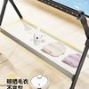 Good Wife Adjustable Floor-Standing Clothes Drying Rack for Indoor Home Use, Balcony Folding Telescopic Clothes Hanger, Mobile Quilt Drying Tool