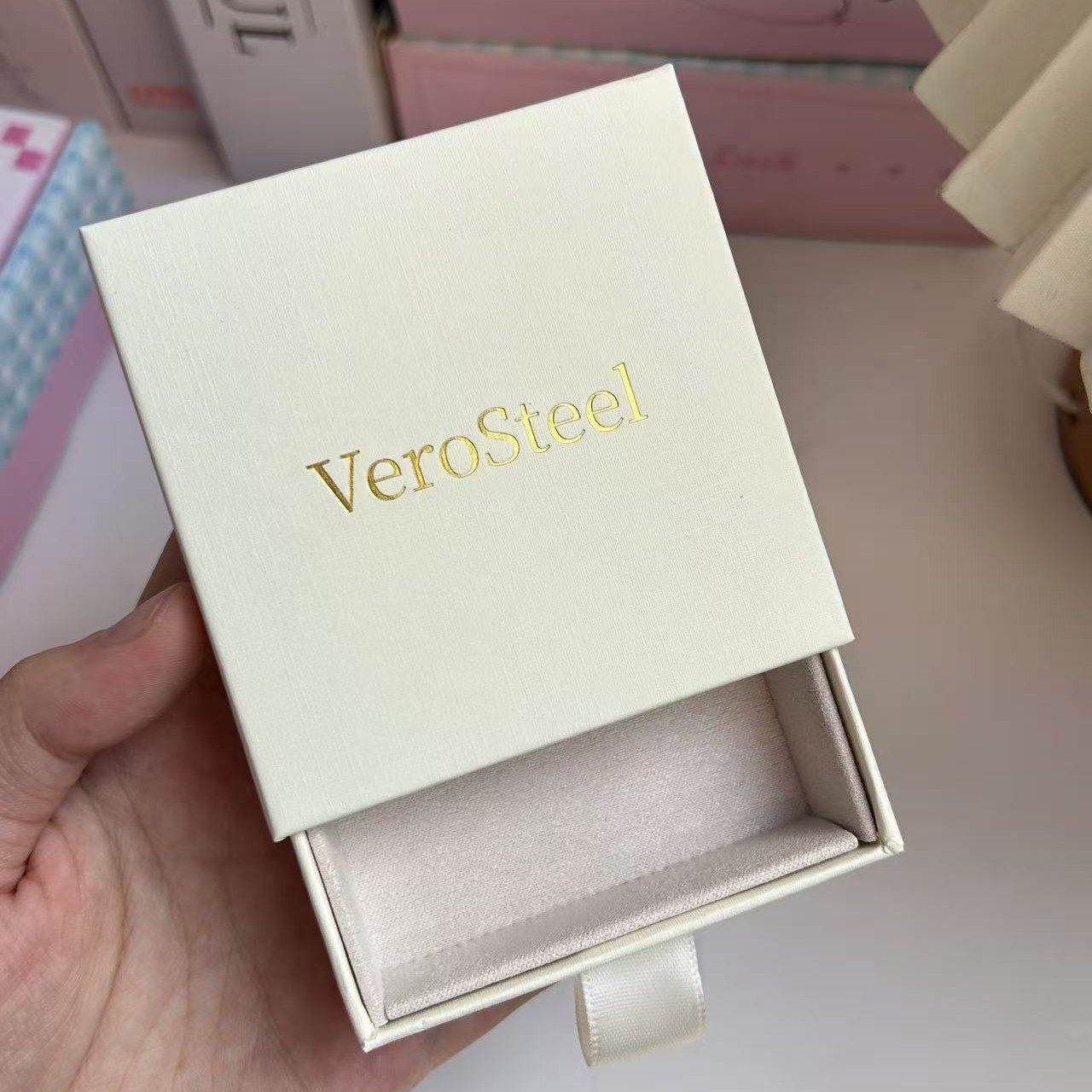 Wenwan Bracelet Jewelry Packaging Box Customized High-End Pull-Out Display Jewelry Crystal Bodhi Jewelry Packaging Gift Box
