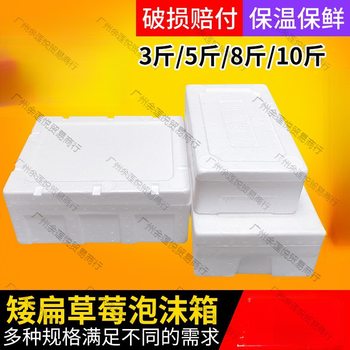 Strawberry Fruit Foam Box for Express Delivery, Low Flat Foam Insulated Box, Foam Box, Large Foam Box