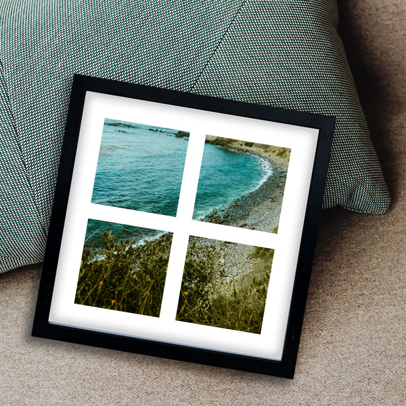 Oil Pastel Four-Grid Nine-Grid Three-Dimensional Display Stand Square Photo Frame Handmade DIY Manufacturer Wholesale European Style