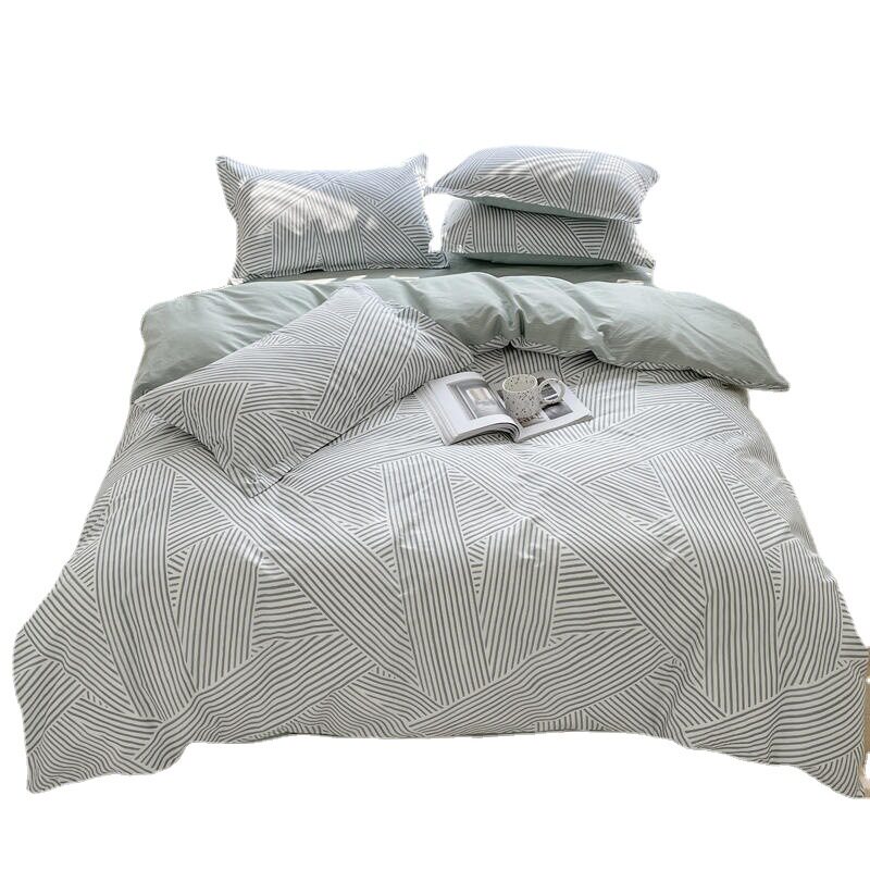 Autumn and Winter All-Cotton Xiaohongshu Floral Four-Piece Set 100% Pure Cotton for Guesthouses, Hotels, Dormitories Wholesale Fresh and Trendy Ins-Style Set