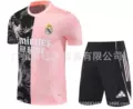 2526 short sleeve real madrid black pink