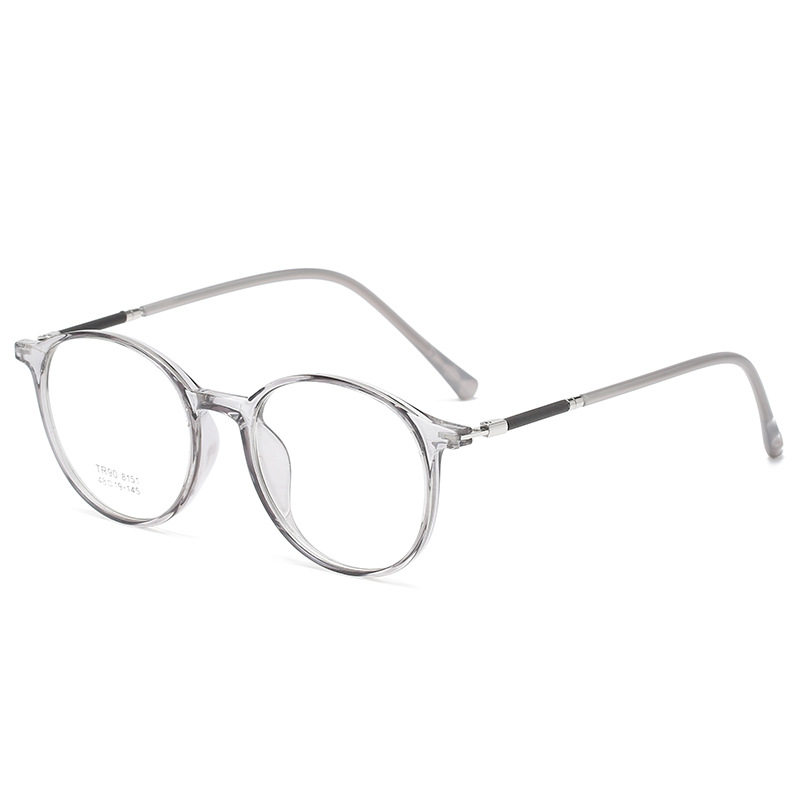 2021 TR90 Glasses Frame Men's and Women's Korean-style Round Transparent Color Flat Glasses for Students with Myopia Glasses Frame