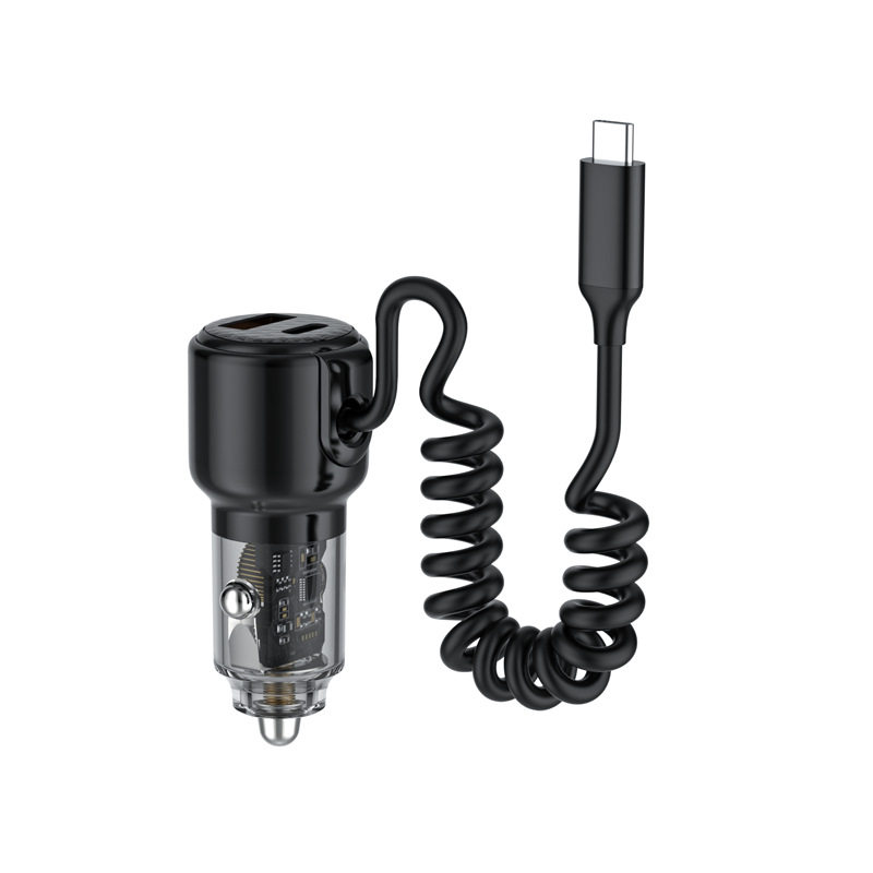 New PD45WPD65W car charger with cable one-to-three multi-function power conversion plug car charger flash charger