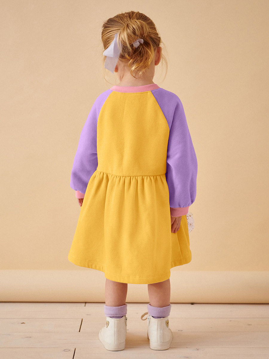 Grosir pakaian anak pabrik sumber, gaun anak perempuan kartun musim gugur