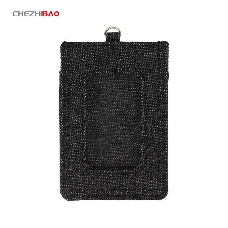 South Korea Purple Canvas Card Holder DIY Plain Certificate Shapes ID Holder Bus Card Protection Card Holder