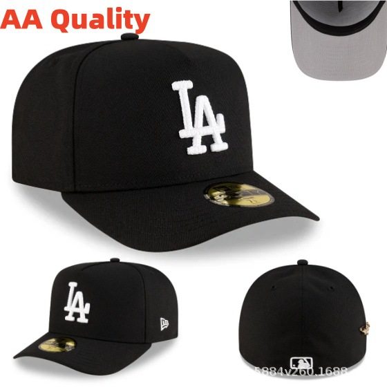 Cross-Border Foreign Trade European and American La Dodgers Baseball Cap Sunshade Embroidery Ny Size Flat Brim Cap Sox Closed Large Head Circumference