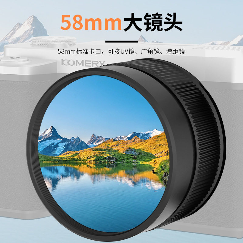 Entry-Level High-Definition Digital Camera with Dual Camera, Flip Screen, Ccd Camera for Taking Photos and Videos, Beauty-Enhancing Mirrorless Camera for Students