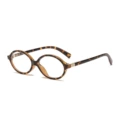 Dark tea leopard print frame anti-blue light c12