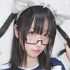 Anime COS Japanese Soft Girl Black Square Oval Half-Frame Glasses Metal Selfie Second Dimension Lower Half-Frame Glasses Frame