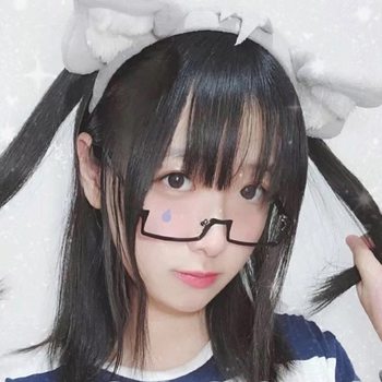 Anime COS Japanese Soft Girl Black Square Oval Half-Frame Glasses Metal Selfie Second Dimension Lower Half-Frame Glasses Frame