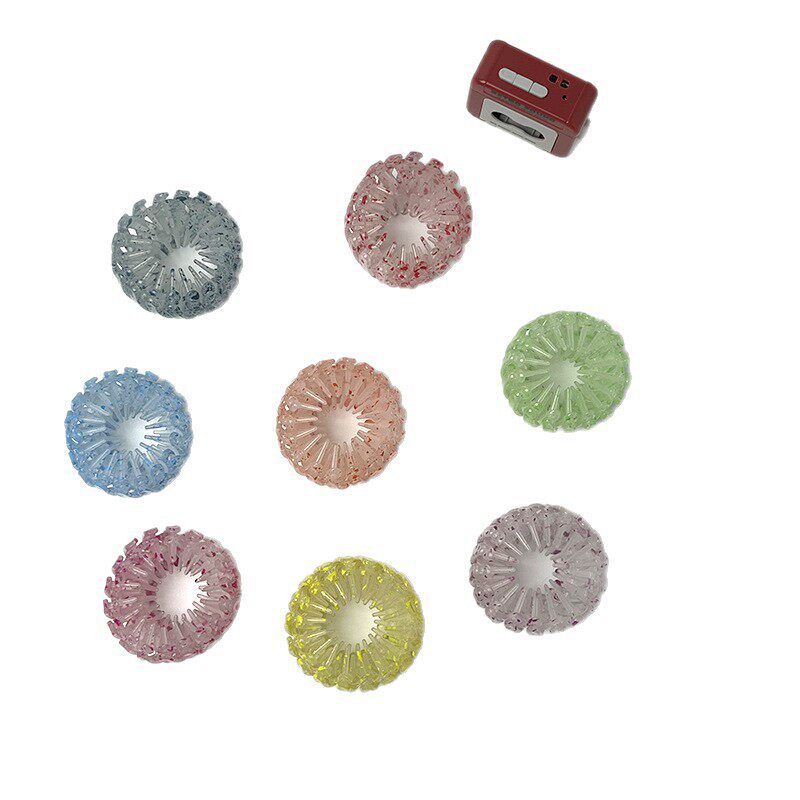Korean Versatile Colorful Lazy Bird's Nest Hair Bun Maker Flower Bun Hair Clip for Women Elegant Ponytail Claw Hair Accessory