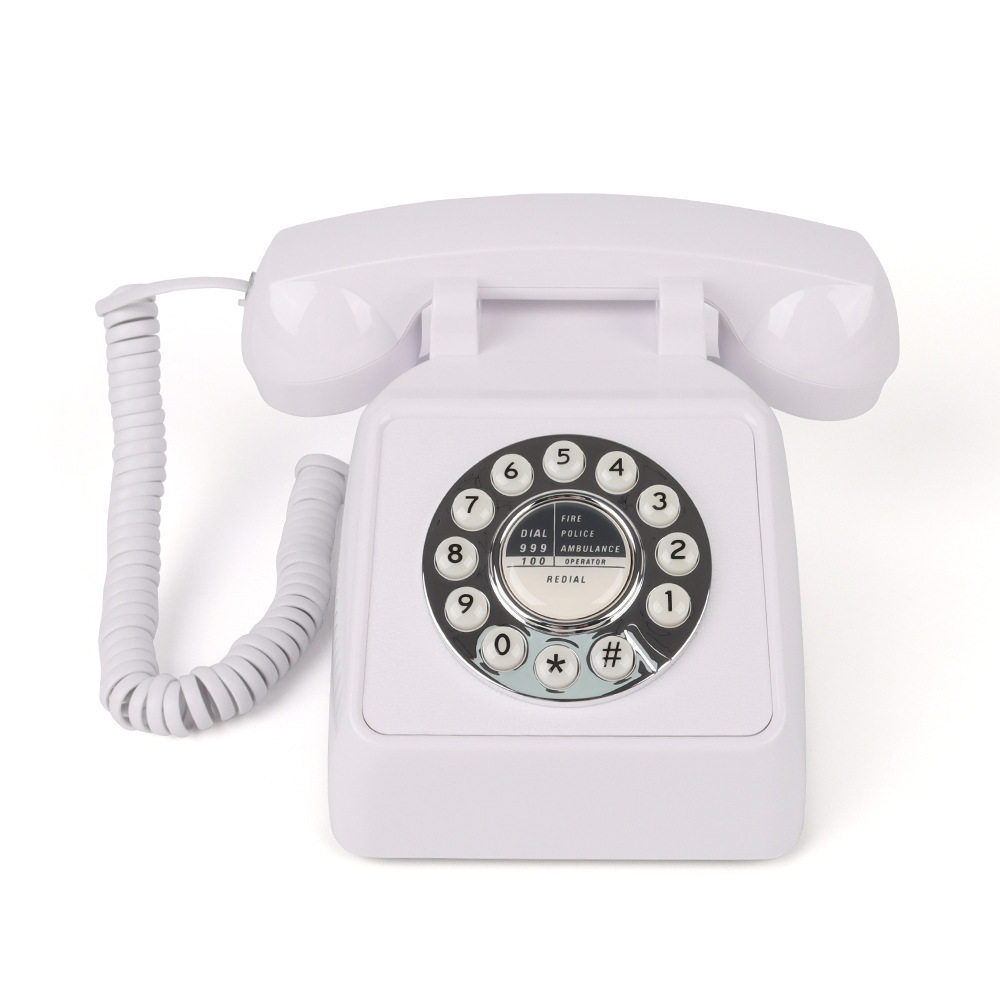 跨境复古电话机按键式電話固定座机客房办公家用酒店仿古电话厂家