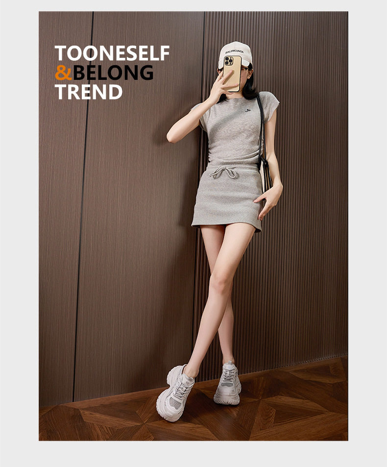 Sandal cao gót nữ hở mũi quai ngang đế dày, gót siêu cao 8 cm, phong cách trẻ trung — Trắng, Xám, Hồng chi tiết 14