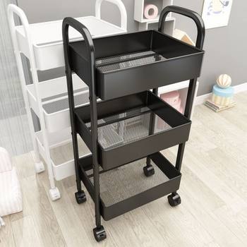 Classic Trolley Storage Rack Floor Multi-layer Bedroom Snack Storage Shelf Toilet Mobile Fit Rack