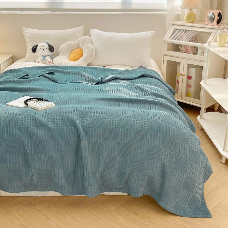Class a 100% Cotton Towel Blanket Pure Cotton Thread Blanket Single/Double Four-Season Air Conditioning Blanket Gift Towel Blanket Group Purchase