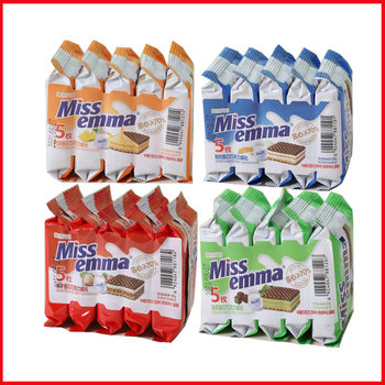 Misi Emma sauce heart chocolate wafer 105 g/pack 5 pieces of matcha hazelnut yogurt and other flavors are available