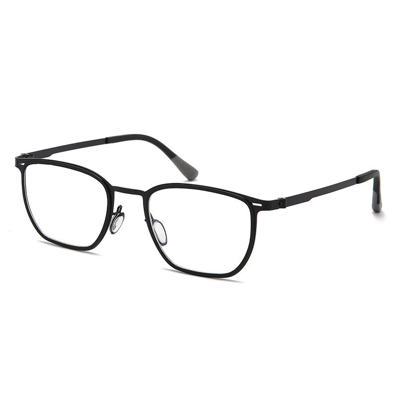 Linde Same Style Men's Lightweight Metal Glasses Frame Myopia Glasses Flat Glasses Eyebrow Frame 2002 Glasses Frame Wholesale