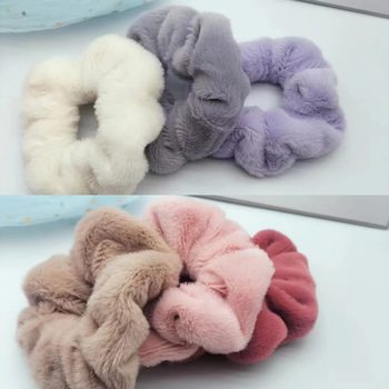 Yan Ying Autumn and Winter New All-match Soft Imitation Rabbit Fur Large Intestine Hair Ring Internet Popular Girl's Head Rope Ball Hair Ring Hair Accessories